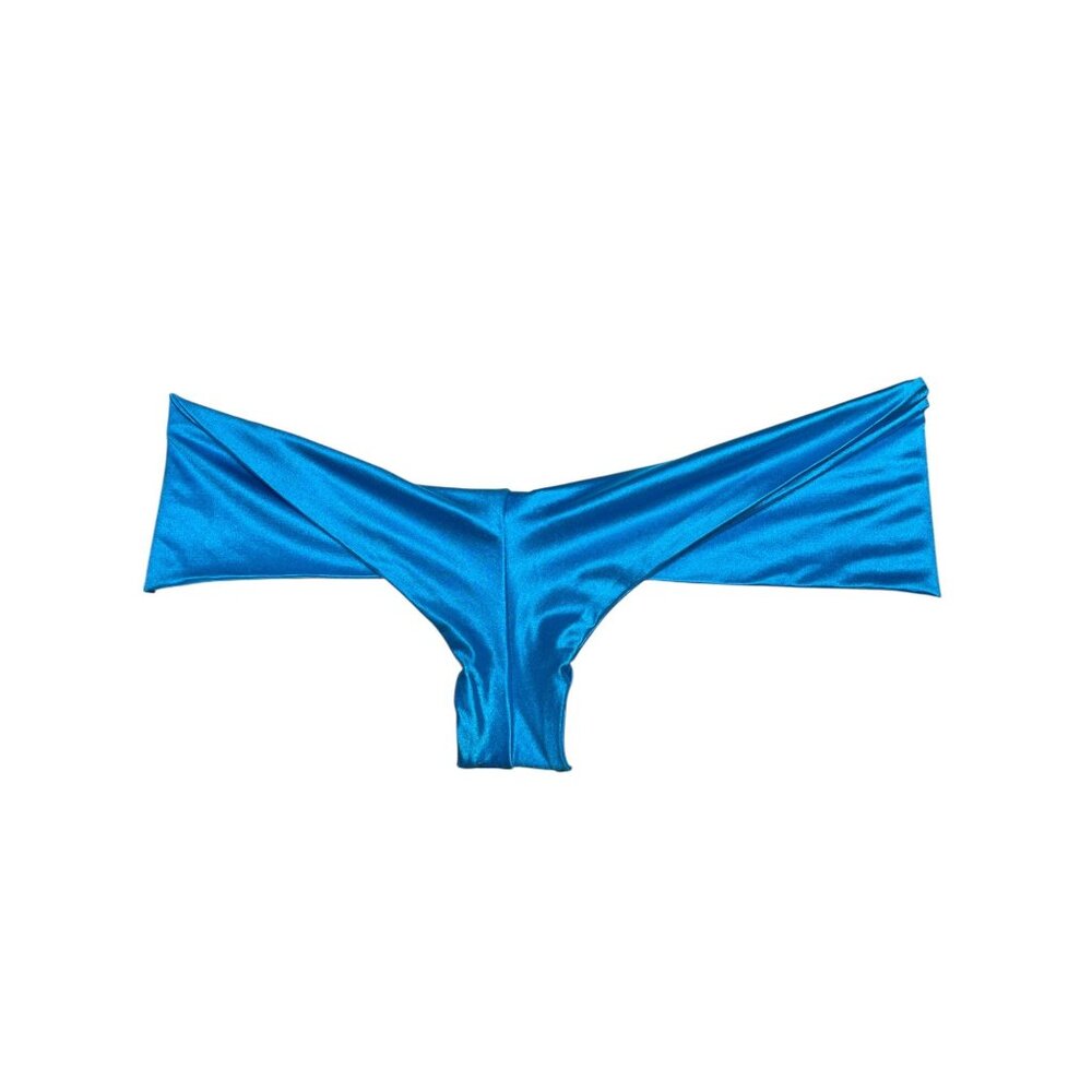 BodyZone Bundle Metallic Super Micro Shorts Shiny Spandex One Size Blue & Purple - Picture 2 of 15